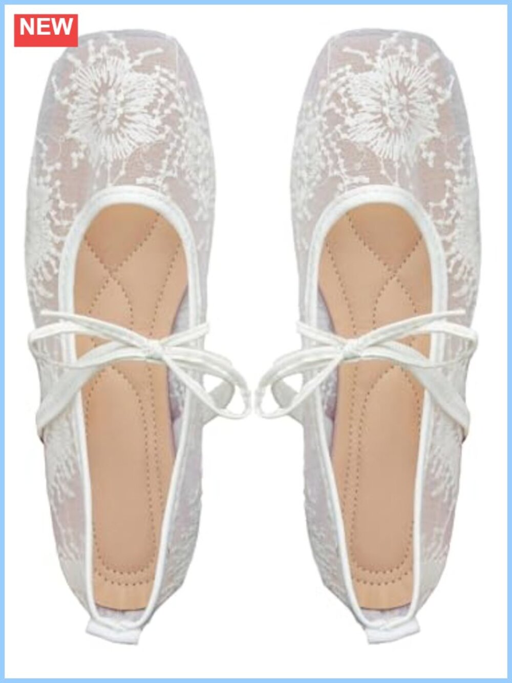 Mesh Ballet Flats Bow Ballerina Maryjane Shoes Dressy